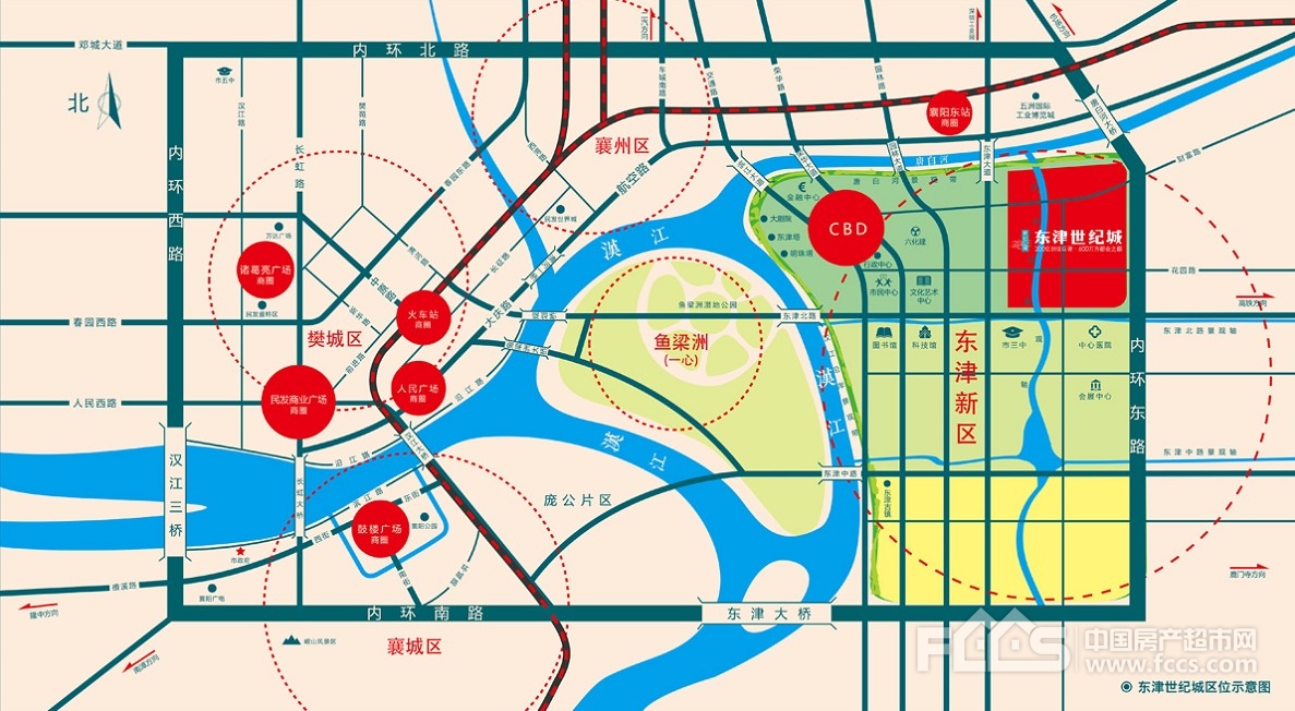 襄阳东津世纪城地理位置图 襄阳房产超市网