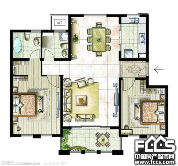 住宅 户 型: 面 积: 约m² 户型简介: 海门腾达花园户型图 户型