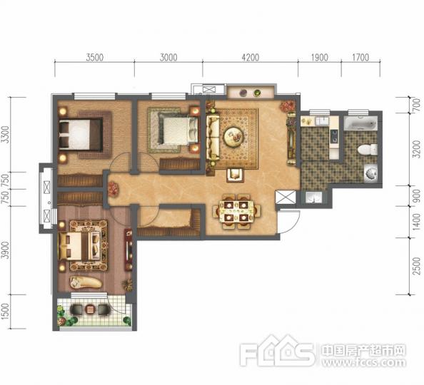 户型编号: 4#a户型 楼型用途: 住宅 户 型: 3室2厅1卫 面 积: 约143m