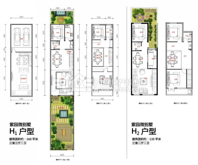 淄博房产超市网 淄博小区 张店小区 紫园  户型编号: 微别墅h2户型 楼