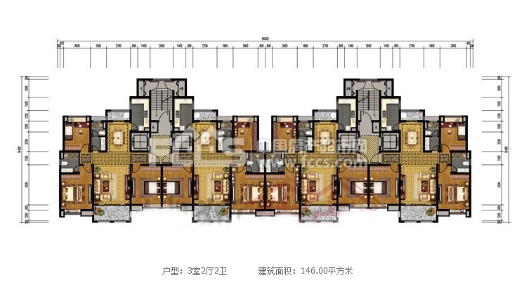 滕州房产超市网 滕州小区 城东小区 中房缇香郡·璟园户型编号 e4 楼