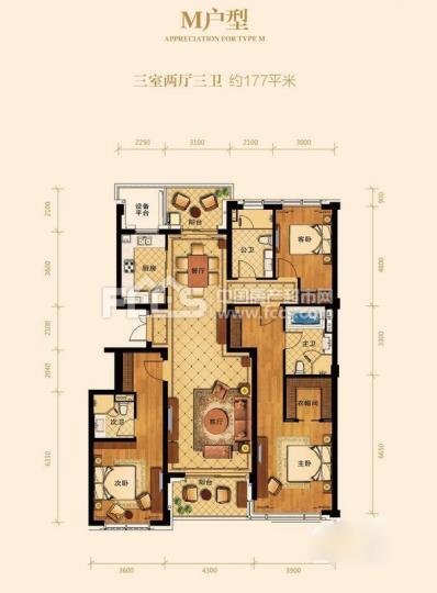 杭州小区 江干区小区 滨江凯旋门 户型编号: 滨江凯旋门户型图89方g