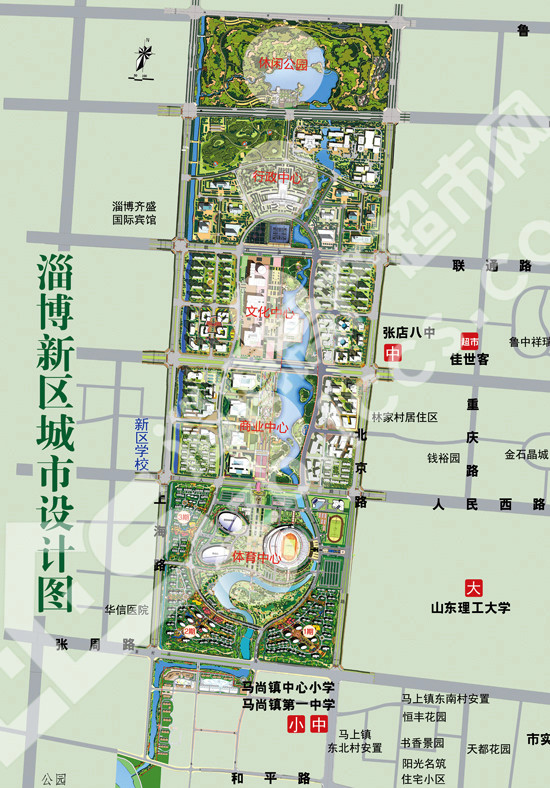 淄博新区地图图片