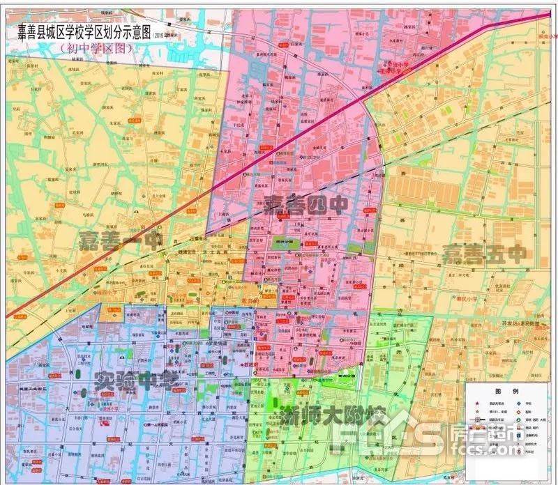 2018年嘉善公辦中小學學區劃分出爐(附住宅房產學區分佈)